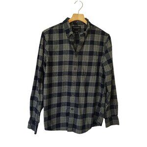 Banana Republic Men's Untucked Fit Plaid Button-Up Shirt Business Casual Fall